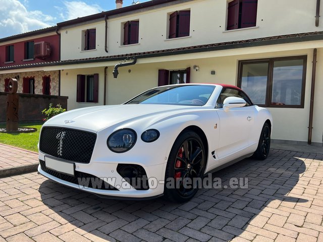 Rental Bentley Continental GTC W12 Number 1 White in France