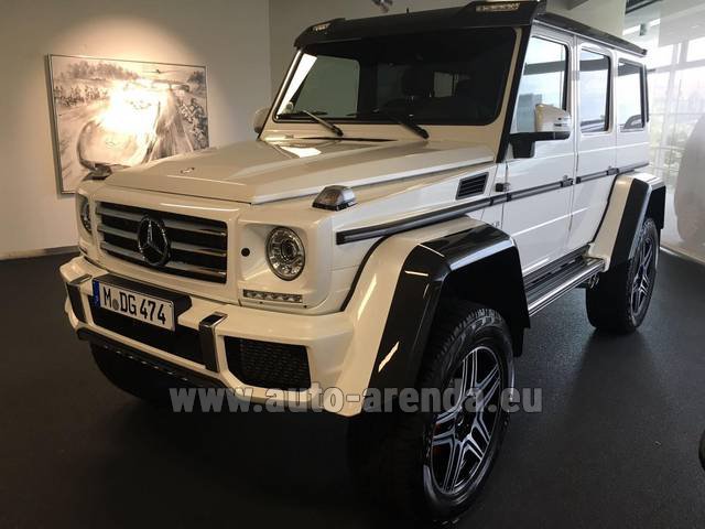 Rental Mercedes-Benz G500 4x4² White in Luxembourg