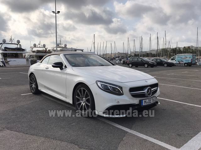 Rental Mercedes-Benz S 63 Cabrio AMG in Luxembourg