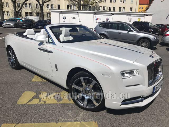 Rental Rolls-Royce Dawn (White) in Monaco