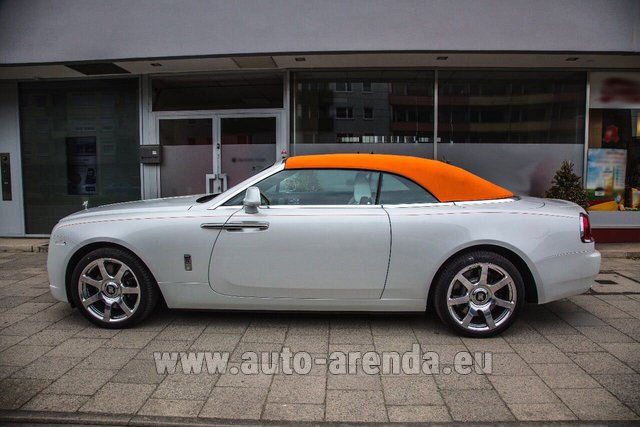 Rental Rolls-Royce Dawn White in Great Britain