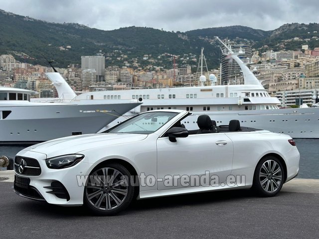 Rental Mercedes-Benz E 200 Convertible AMG equipment in French Riviera Cote d'Azur