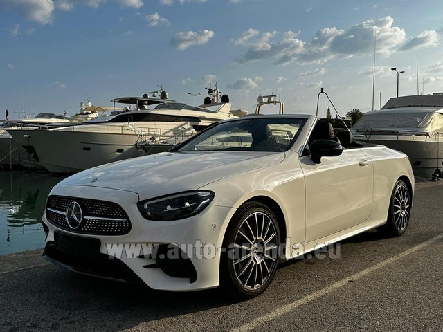 Rental Mercedes-Benz E 200 Cabriolet AMG equipment in French Riviera Cote d'Azur