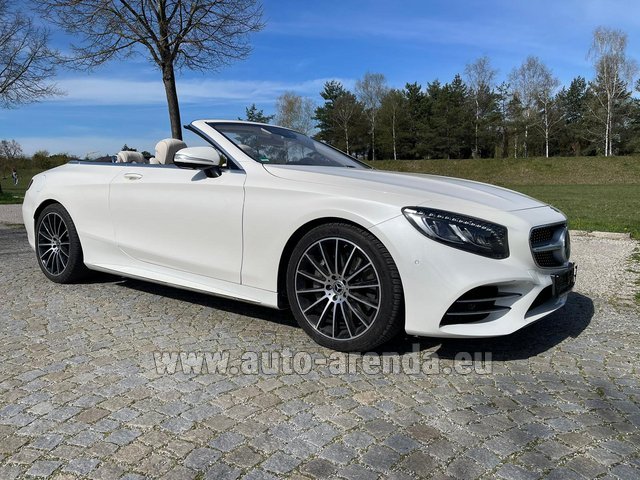 Rental Mercedes-Benz S-Class S 560 Convertible 4Matic AMG equipment in French Riviera Cote d'Azur