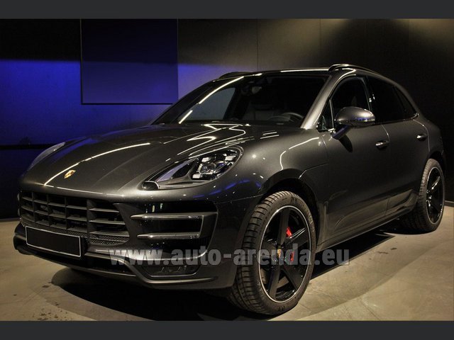Rental Porsche Macan Turbo Performance Package LED Sportabgas in Europe