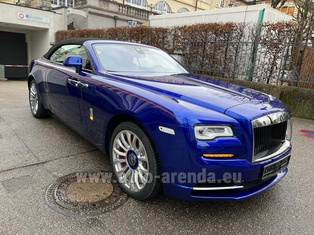 Rental Rolls-Royce Dawn (blue) in Switzerland