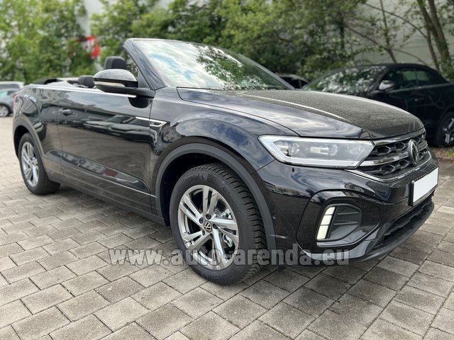 Rental Volkswagen T-Roc Convertible R-Line 1.5 TSI, 2025 year, 4 seats, 150 HR, Black in Europe